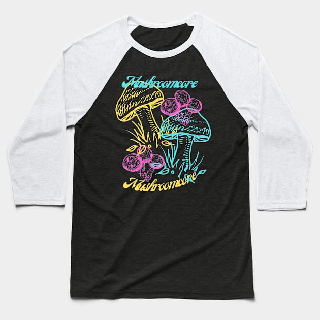 Mushroomcore Madness Baseball T-Shirt by NedisDesign